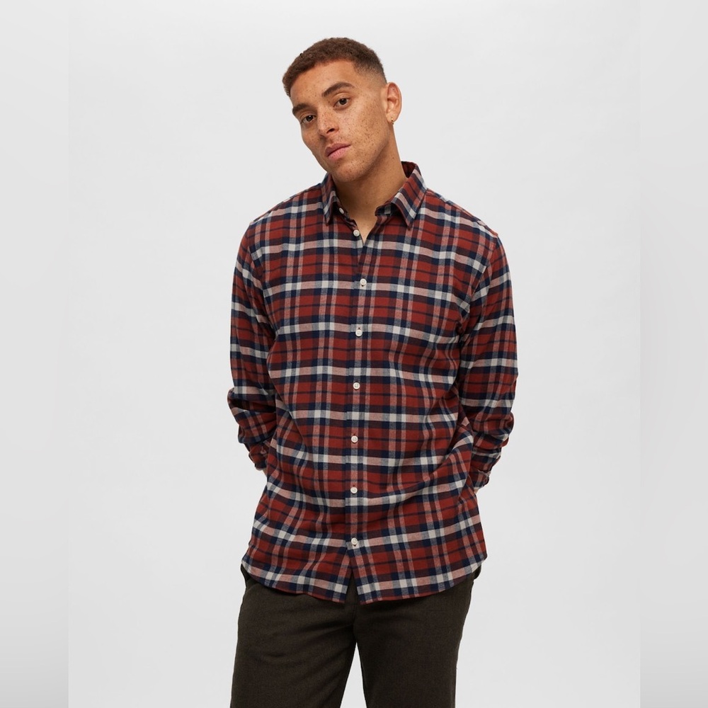 NWT SELECTED HOMME Slim fit Button Up Shirt 'SLHOwen'